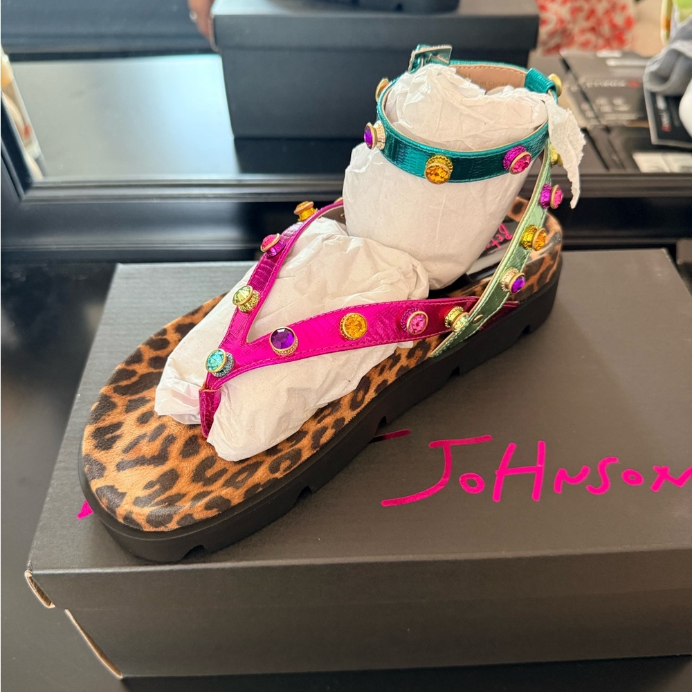 Betsey Johnson Metallic Multicolor Sandals
